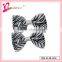 Europe & America crazy hot selling grosgrain handmade animal patter ribbon bow hairgrips (DW-0030)