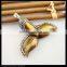 LFD-0089P ~ Wholesale OX Bone Carved Dolphin Tail Charms Pendant Necklace With Pave Crystal Rhinestone Fashion Jewelry