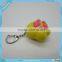 Hot LED light paw shape plastic custom sound keychain