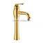 Gold color bath and shower faucet, rainfall shower column set