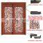 China classic glass double sliding doors wood door design window for home decoration