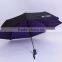 Violet color glue light-proof anti UV protected mini 3 fold umbrella windproof canopy umbrella