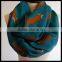 Fox print infinity scarf, spring scarf, fox scarf, print scarf Holiday Scarf. Valentine scarf. CREAM and Colorful scarf at stock
