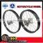 Motorcycle wheels:CRF 125/250/450 motorcycle complete wheel sets:Black hubs with black rims 1.60-21" and 1.85-19"