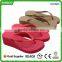 Simple Style Red Color High Heel Flip Flop Nude Wedge Beach Sandals