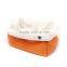 Durable handicraft cotton linen bread basket