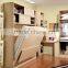 modern fashion folding murphy wall bed with bookshelf and office table