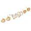 Cheap price high density zinc alloy gold plated rhinestone 9 pieces jewelry set