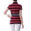 custom ladies Y/D strips polo t shirt made in China
