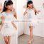 Hot sell good quality little kids fancy dress lovely summer dress girls lace frock designs