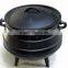 different sizes cast iron potjie pot