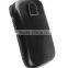Hot selling black leather mobile phone cover pouch in Dongguan