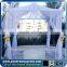 Adjustable aluminum square roof tent pipe and drape