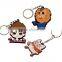 2016 high quality custom design rubber cartoon character keyring