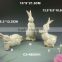 Porcelain rabbit figurine for garden decoration