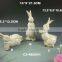 Porcelain rabbit figurine for garden decoration