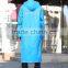 women men adult blue durable long fashion waterproof windbreak phthalate-free colorful raincoat poncho