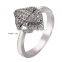 Romantic Retro Style Ellipse Shaped Platinum Plated Women Wedding Ring