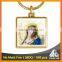 Free mould fee souvenir gold Virgin Mary printing Catholic beautiful keyring