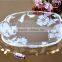 gold decoration low price glass fruit tray