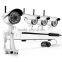 720P 4 CH NVR Wireless cctv camera System with 1TB Hard Drive with 4 Weatherproof Night Vision Wireless IP Cameras