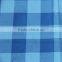 100 cotton yarn dyed blue check fabric