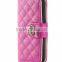 Leather wallet flip cover case for iphone 5SE case with chainlet