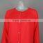 Ladies' Round Neck Raglan Long Sleeve Long Cardigan With Button Knitted Sweater