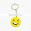 Hot selling cute face designs keychain/ custom soft pvc keychains/ promotion key ring