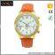 newest PU leather band japan movt lady wrist watch