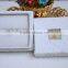 Unique engagement ring boxes with beaded name plate of I