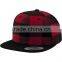 6 panel blank custom sport caps white and black wool snapback hats