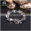 Wholesale high quality stainless steel north skull bracelet clasp