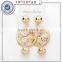 Vintage Jewelry Exquisite 18K Gold Plated Earrings Modern Beautiful Stud Earrings for Women