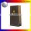 Black Cosmetic Packaging with gold stamping logo paper bag made in china