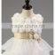 Top Quality Chic Rosette Flower Girl Dress Satin Girl Evening Dresses Fashion Children Pageant Party Dress Wedding Pettidress