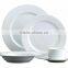 7 inch Round White Color Graceful Design Porcelain Plates Dishes For Hotel And Restaurant
