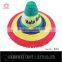 2016 Fashionable sombrero hat and colorful 100% bamboo mexican hat adult party promotional sombrero mexican hat