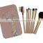 7pcs portable makeup brush set with box Natural hair Powder eye shadow brush cosmetic tools