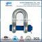 SGS certificated blue screw pin bow shackle