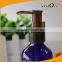 200ml Cobalt Blue Boston Round Pleastic Bottle with Brown Lotion Pump