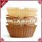 Food grade PE wicker hand basket outdoor picnic basket fruit basket wholesale
