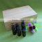 small fancy pine wooden empty gift box for Essential oil
