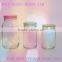 pineapple shape glass mason jar with tin lid and straw