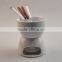 ceramic chocolate fondue set with candle and forks