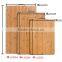 Low moq wholesale set of 3 thick bamboo chopping board with handle