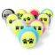 Double color rubber pet toy ball no stretch footprint pet tennis pet ball 6CM dog toy tennis