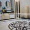 Classic Elegant European Style Beige and White Floral Marble Medallion Waterjet Flooring BF12-03314c