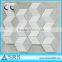 white marble hexagon mosaic honeycomb pattern