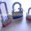 Aluminum Laminated Padlock With Rubber Cover and Chromed hardened steel shackle